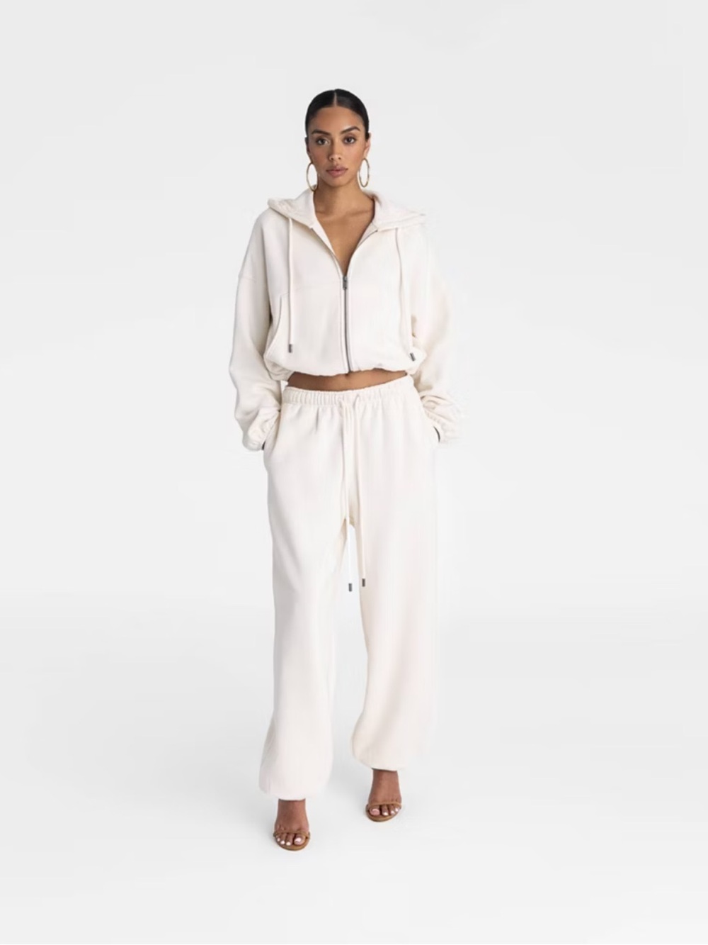 KBB BY KAHLANA Cream Sweat Set